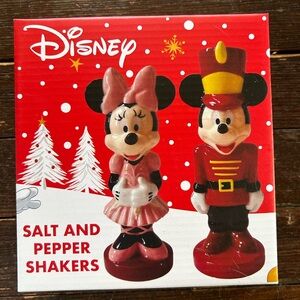 Disney Christmas Minnie and Mickey Salt and Pepper Shakers